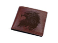 Eagle Drawing Leather Wallet: Handmade Animal Pattern Gift