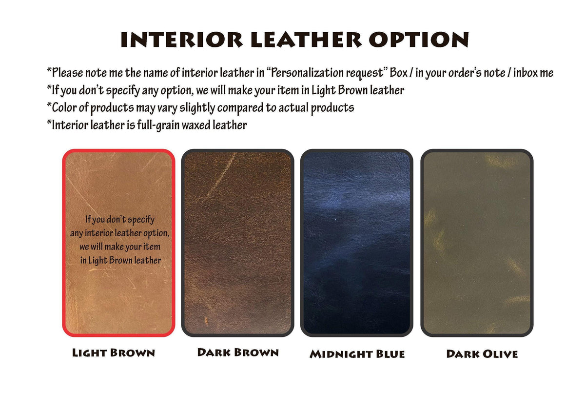 Custom Leather Passport Wallet: Sun & Moon Art, Handmade