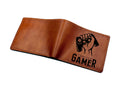 Personalized Leather Gamer Wallet: Graphic Art Gift