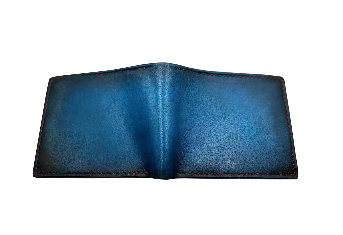 Custom Leather Bifold Wallet, Handmade Cowhide, Anniversary Gift