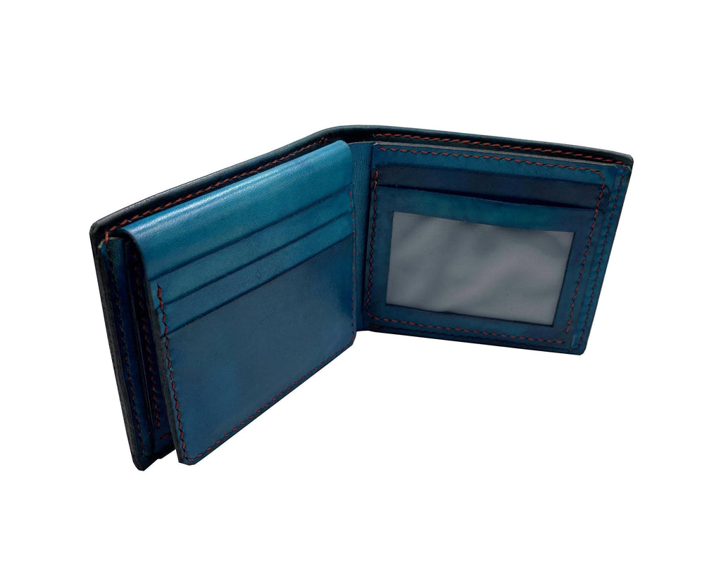 Custom Leather Bifold Wallet, Handmade Cowhide, Anniversary Gift